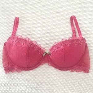 Elle Macpherson Pink Lace Bra